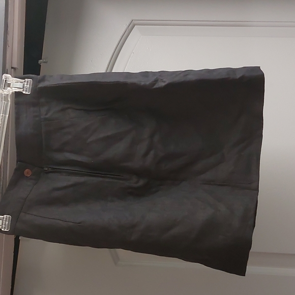 Expressions New York Black Linen Skirt Sz 10 - Picture 4 of 12